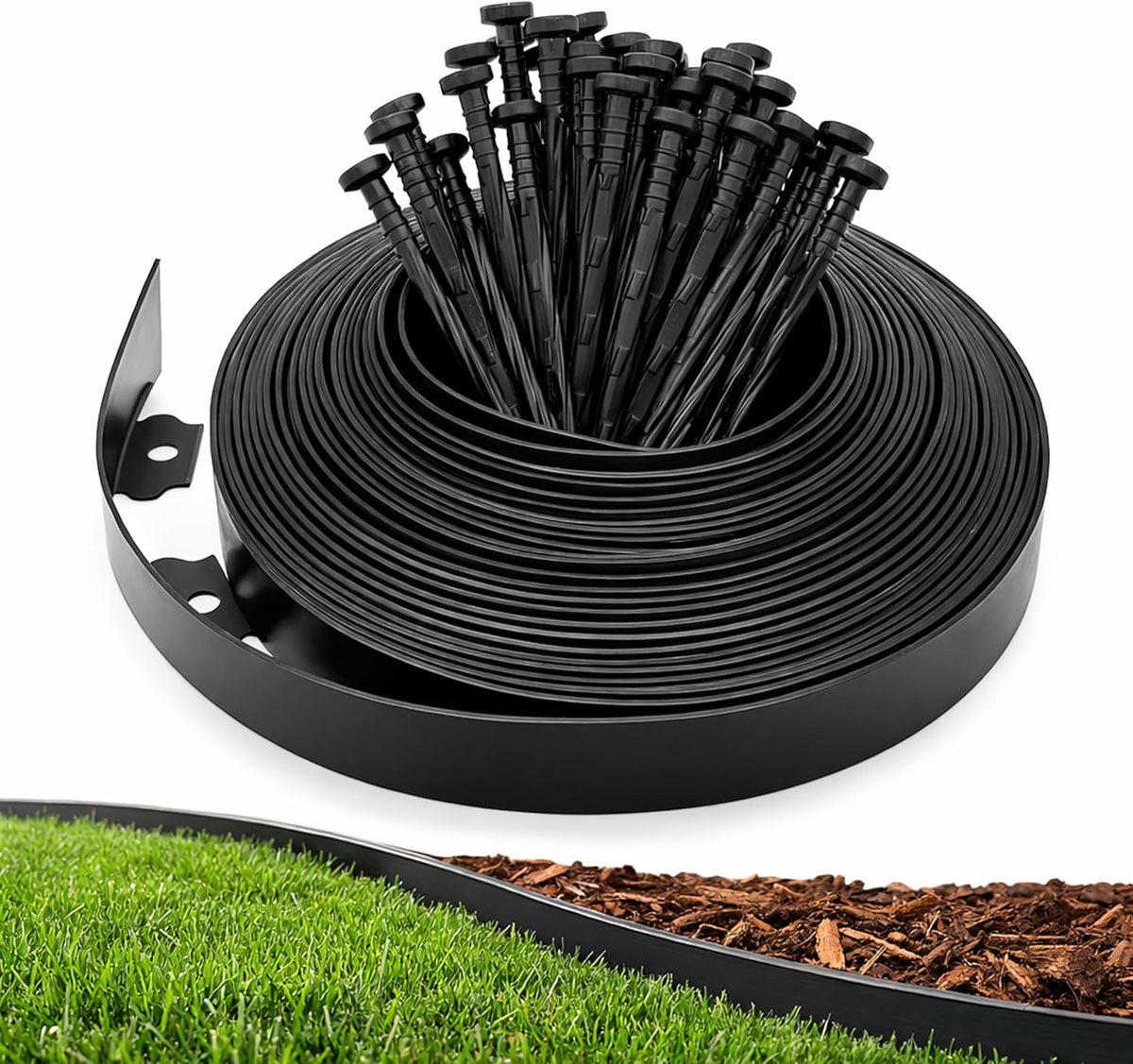 plastic plant border Gardzen 1.5in Plastic Garden Border Edging