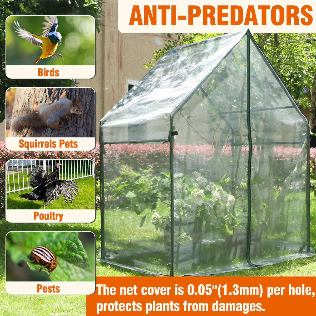 Gardzen Mini Greenhouse with Mesh Cover 36.2 Gardzen Mini Greenhouse with Mesh Cover 36.2