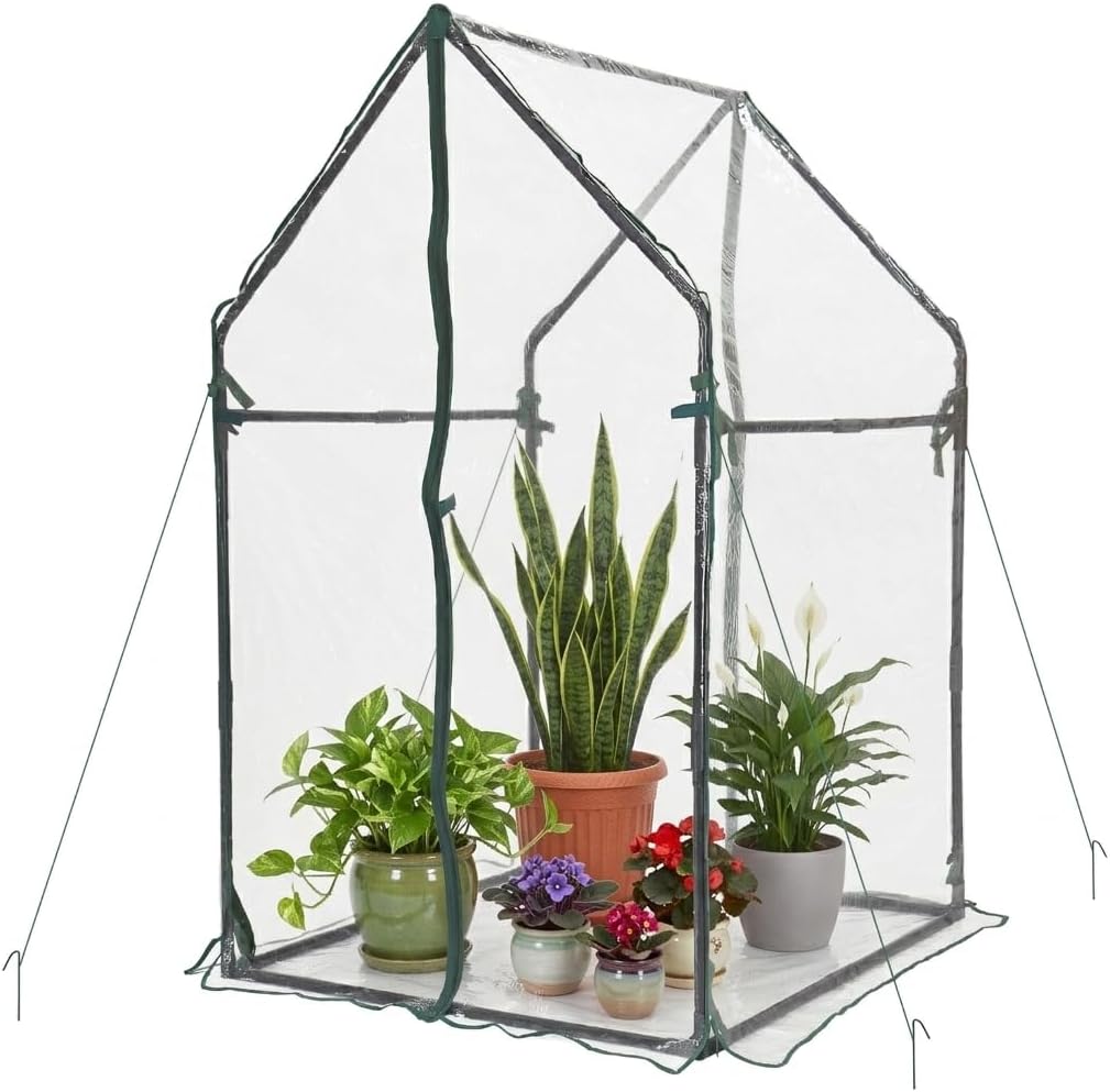 Gardzen Mini Greenhouse with PVC Cover 37