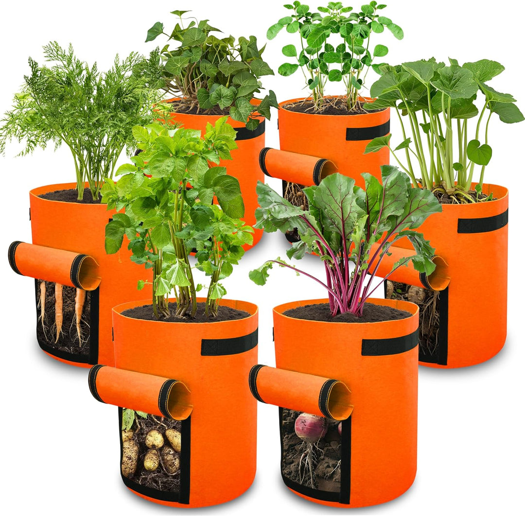 indoor potato planter Gardzen 6 Pack 10 Gallon Potato Grow Bags