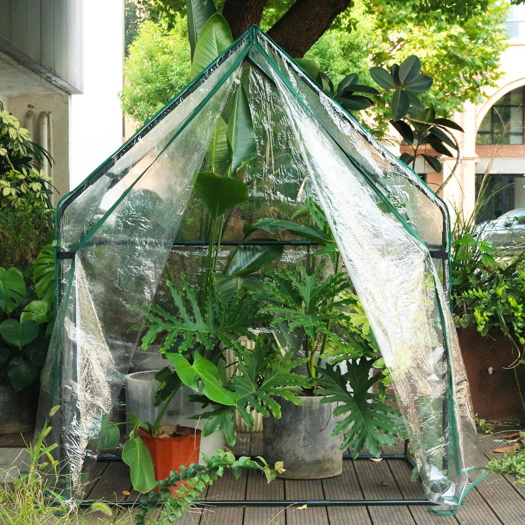 Gardzen Mini Greenhouse with PVC Cover 36.2