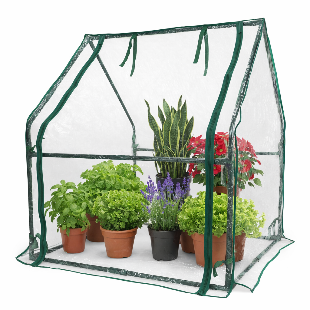 mini greenhouse for indoor plants Gardzen Mini Greenhouse with PVC Cover 37"(L) x37"(W) x42"(H)