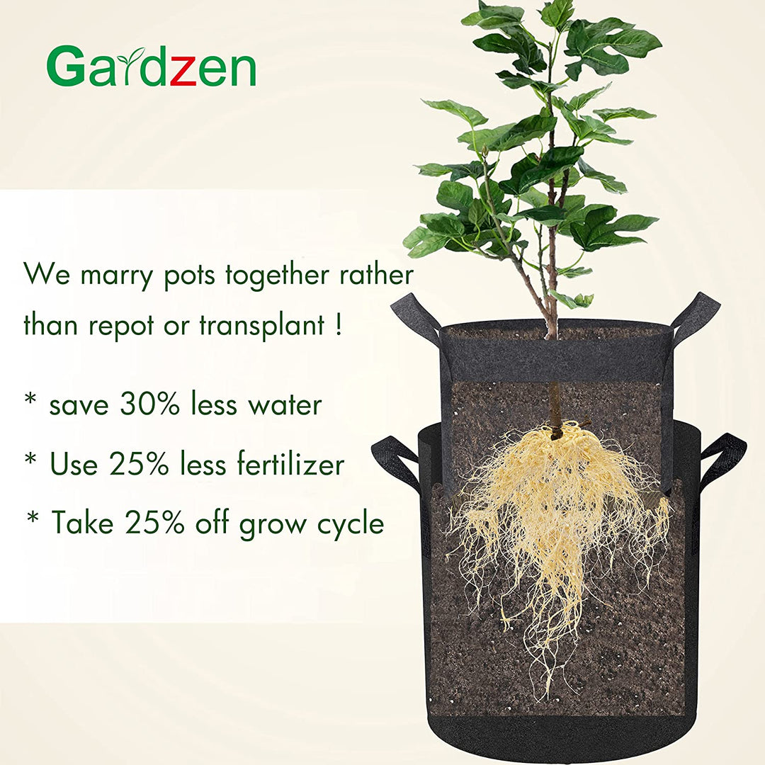 plant transplant pots Gardzen 10 Packs Marry Pots Plant Bags, Tomato Pot Bags