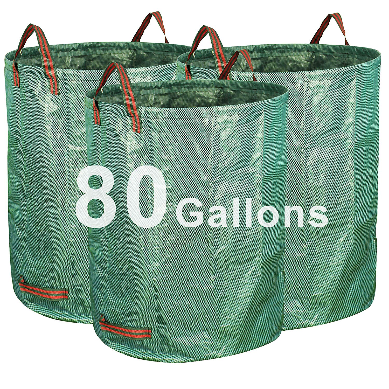 Gardzen 80 Gallon Garden Bag Reuseable Heavy Duty Leaf Waste Bag