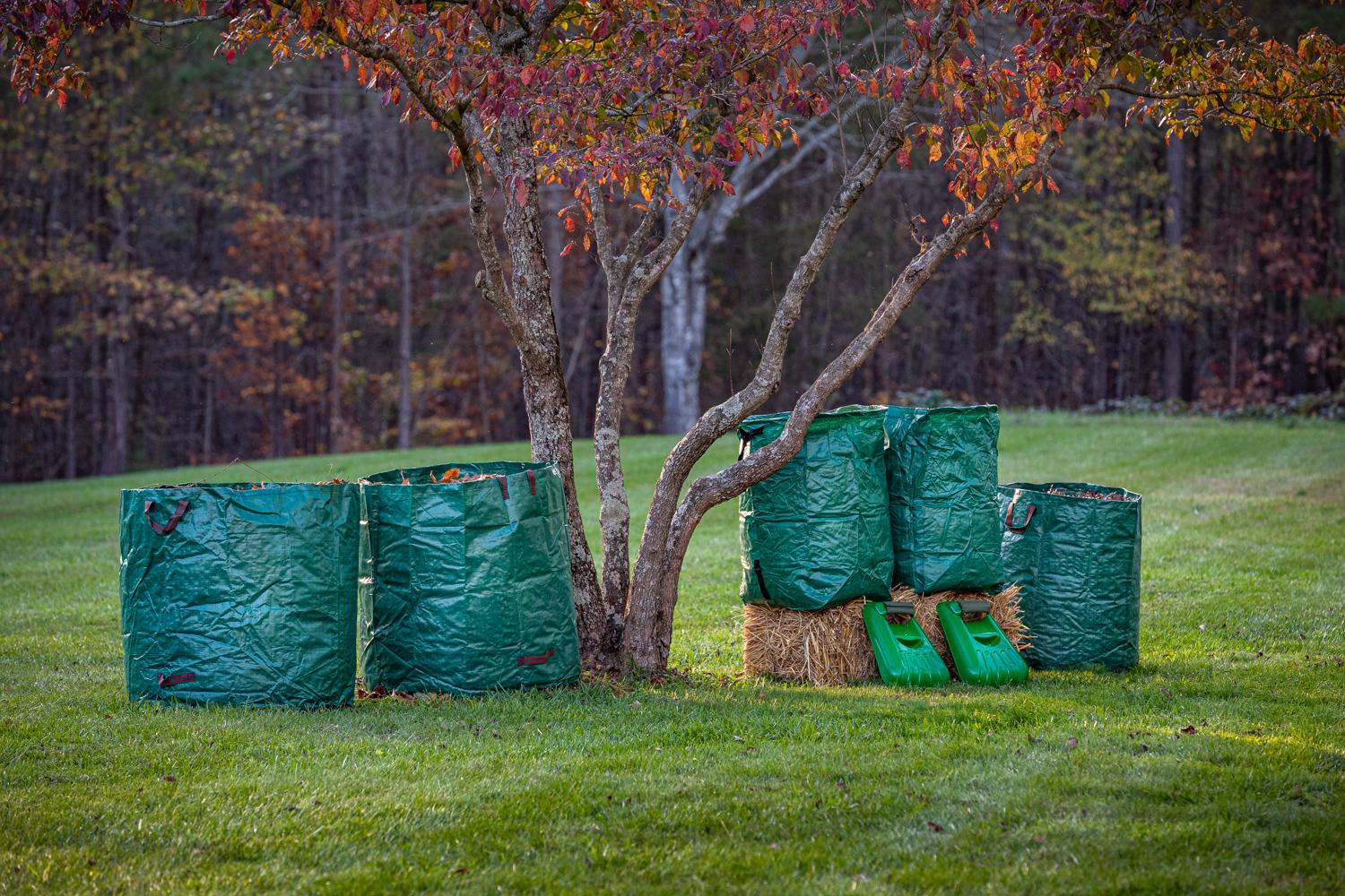 Outdoor Yard Waste Bags Reusable Collapsible Garden Leaf Bag Lawn Bags Tarp  Bag Patio Garden Bag Containers Reusable Trash Bags - AliExpress