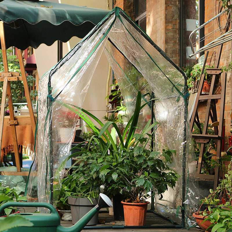 mini greenhouse tent Gardzen Mini Greenhouse with PVC Cover 37"(L) x37"(W) x59.8"(H)